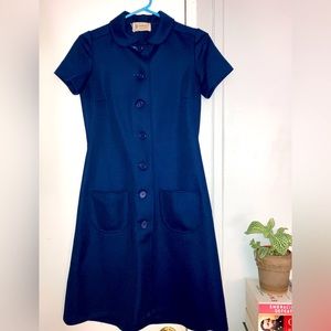 Vintage 1960’s Navy Blue Dress